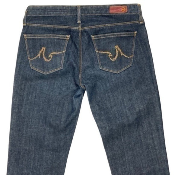 AG Adriano Goldschmied Jeans Womens 27 Blue Tribeca Dark Wash Straight Leg Denim - Picture 5 of 14
